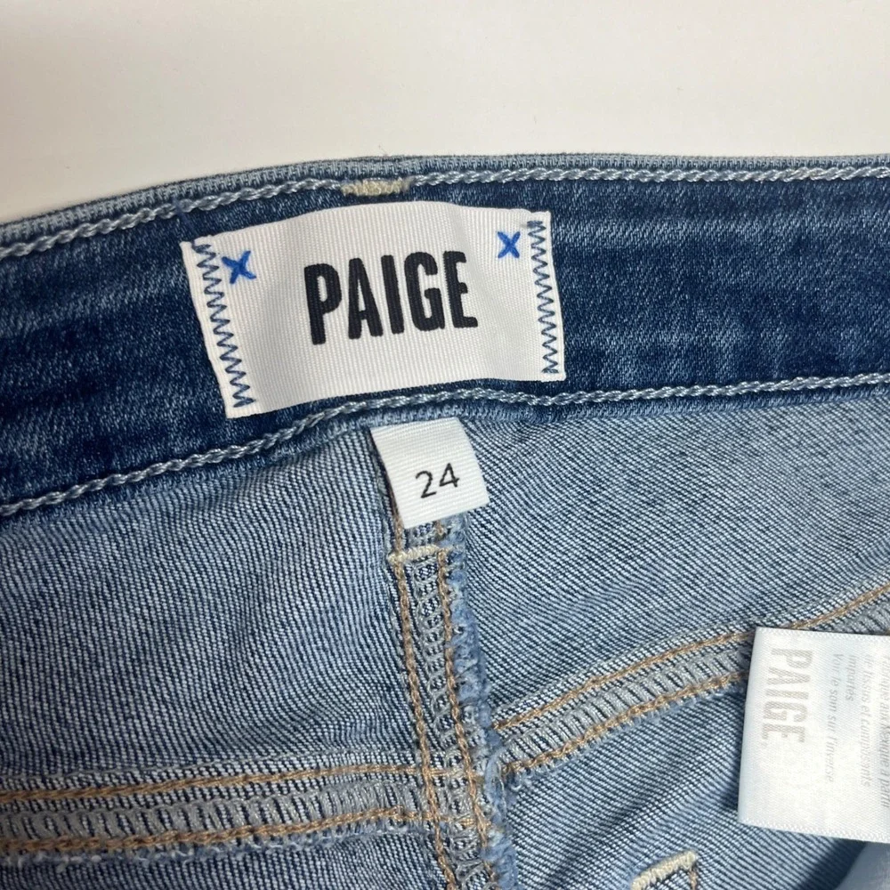 PAIGE Jeans Cindy High Rise Straight Ankle‎ Women's sz 24 Blue Legendary NWT